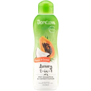 TROPICLEAN PET SHAMPOO & CONDITIONER LUXURY 2-IN-1 PAPAYA & COCONUT 592ML