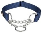 TRIXIE M-L COLLAR WITH CHAIN BLUE 35-50 CM