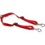 FERPLAST TWIN LEASH RED 28-42 CM