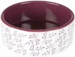 TRIXIE CERAMIC BOWL WHITE-PURPLE 0,3 L