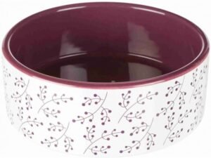 TRIXIE CERAMIC BOWL WHITE-PURPLE 0,3 L