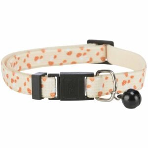 TRIXIE CAT COLLAR ONE SIZE WITH MUSHROOMS YELLOW